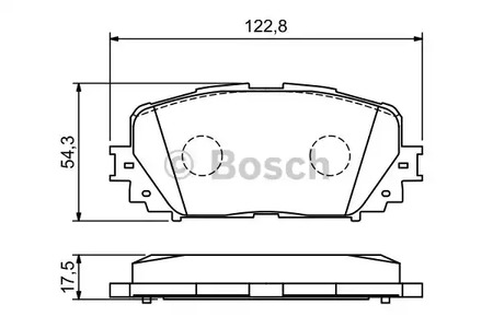 Комплект тормозных колодок дискового тормоза BOSCH 0 986 494 196
