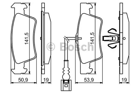Комплект тормозных колодок дискового тормоза BOSCH 0 986 494 219