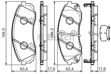 Комплект тормозных колодок дискового тормоза BOSCH 0 986 494 377