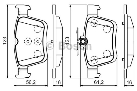 Комплект тормозных колодок дискового тормоза BOSCH 0 986 494 659