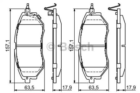Комплект тормозных колодок дискового тормоза BOSCH 0 986 494 679