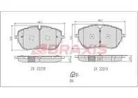 Ab0640 колодки тормозные дисковые передние комплект BRAXIS AB0640