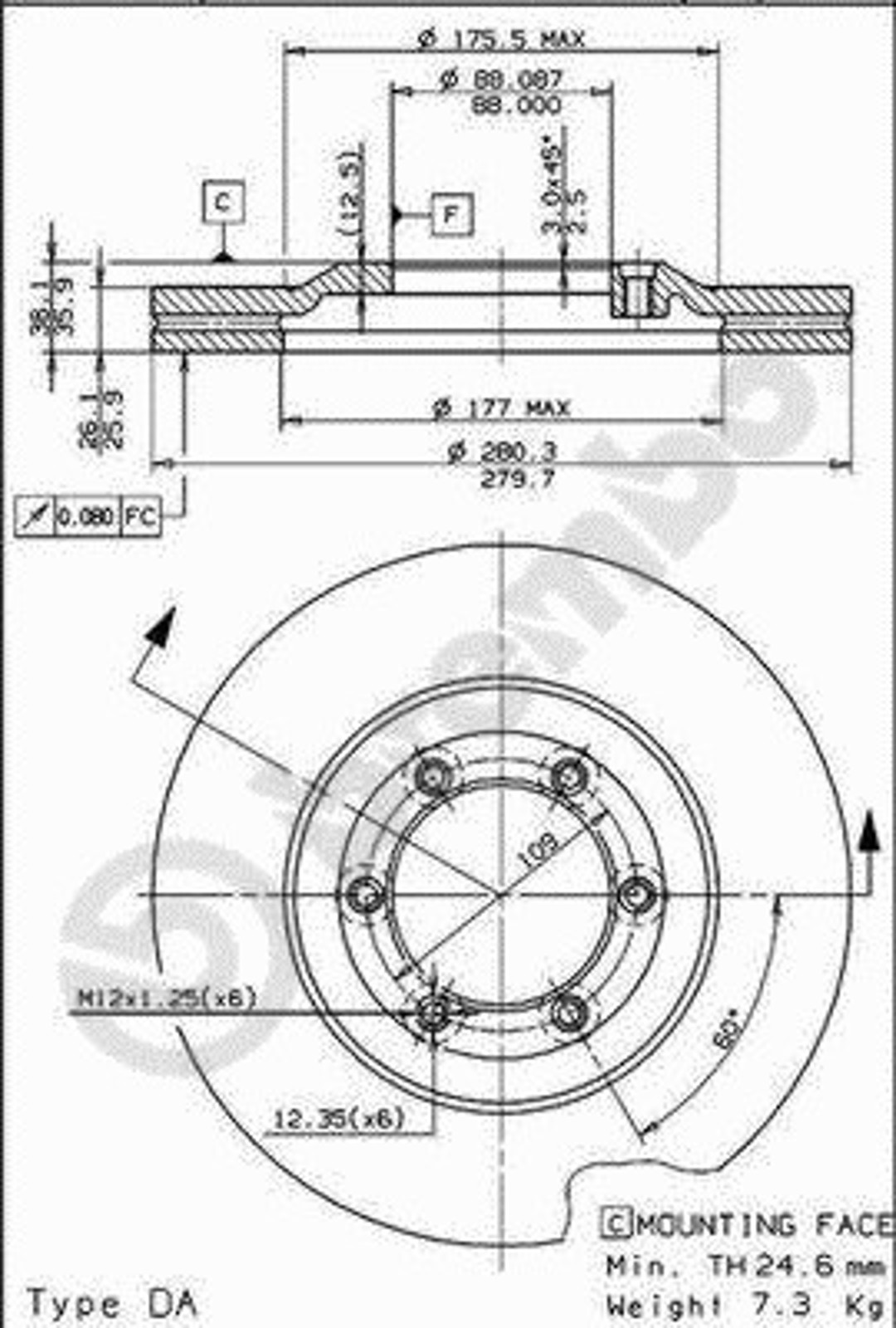 Диск тормозной BRECO BS 8231