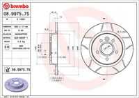 Диск тормозной задний BREMBO 08.9975.75
