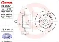 Диск тормозной BREMBO 08.D225.11
