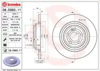 Диск тормозной BREMBO 08.D983.11