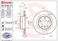 Диск тормозной задний BREMBO 09.9793.21