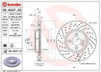 Тормозные диски BREMBO 09.A047.21