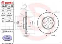 Диск тормозной передний BREMBO 09.A713.21
