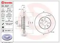 Диск тормозной BREMBO 09.D227.11