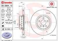 Диск тормозной передний BREMBO 09.D904.13