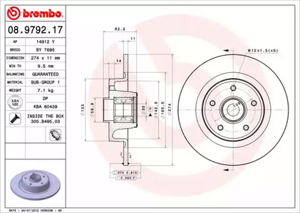 Тормозной диск prime line - with bearing kit