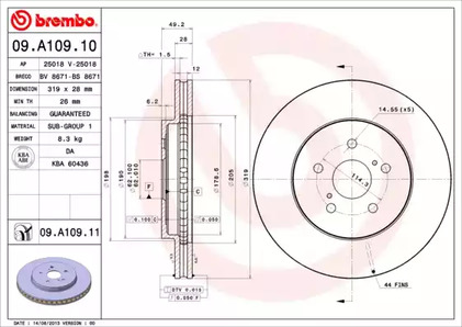 Тормозной диск prime line - uv coated