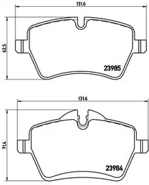 Комплект тормозных колодок дискового тормоза BREMBO P 06 051