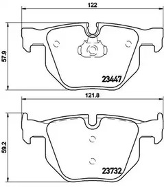 Комплект тормозных колодок дискового тормоза BREMBO P 06 056