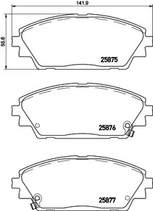 Комплект тормозных колодок дискового тормоза BREMBO P 49 050