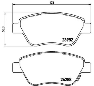 Комплект тормозных колодок дискового тормоза BREMBO P 59 051