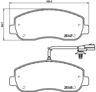 Комплект тормозных колодок дискового тормоза BREMBO P 68 062