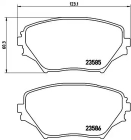 Тормозные колодки BREMBO P 83 055