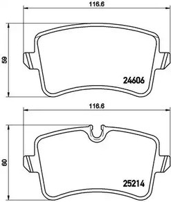 Комплект тормозных колодок дискового тормоза BREMBO P 85 118