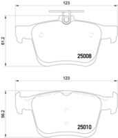 Колодки тормозные дисковые /комплект 4 шт BREMBO P 85 125X