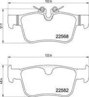 Колодки тормозные дисковые /комплект 4 шт/ BREMBO P 86 030