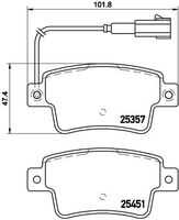 Тормозные колодки BREMBO P23142