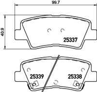 Колодки тормозные дисковые задние BREMBO P30101