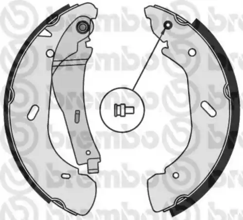 Тормозные колодки задние (барабанные) BREMBO S56513
