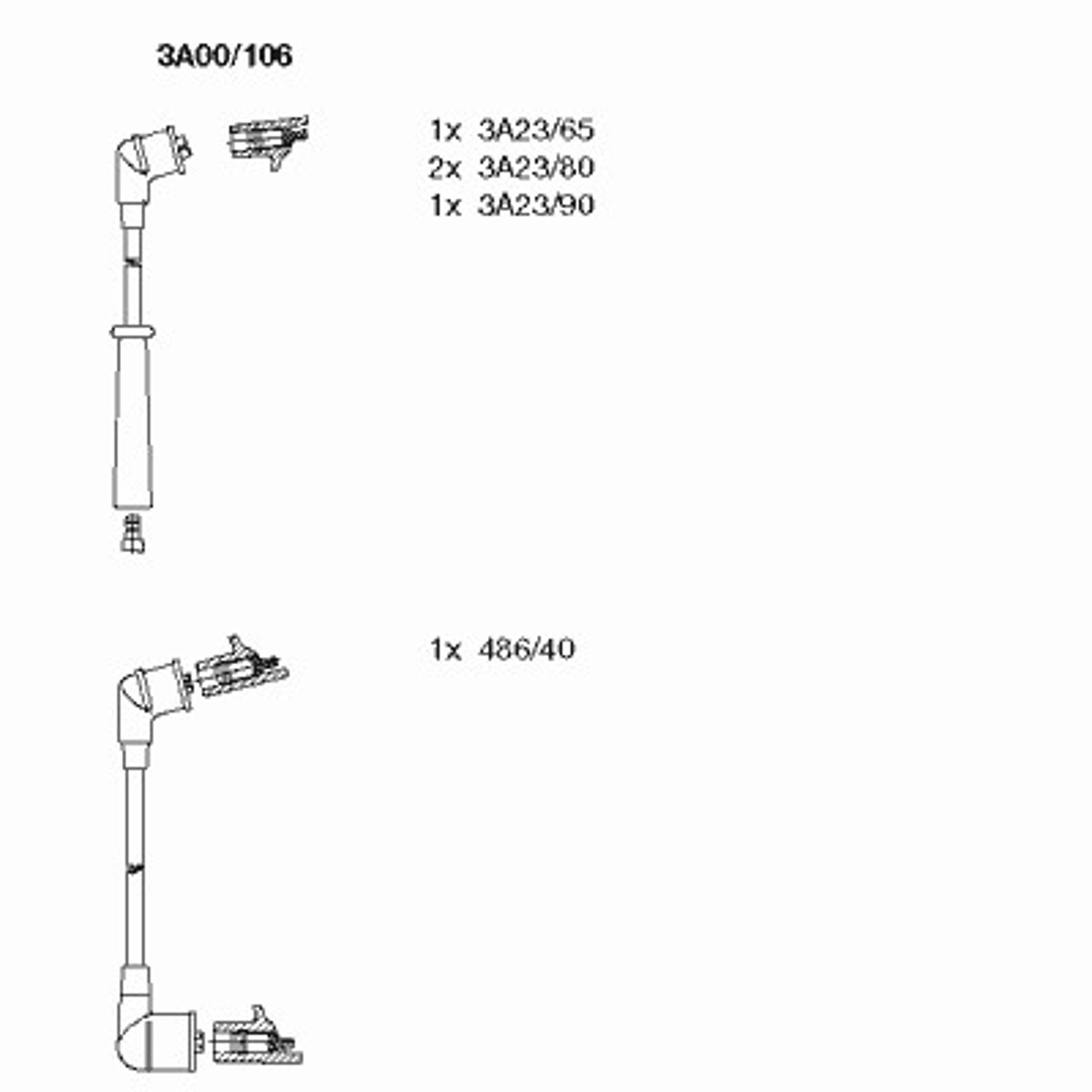 Комплект проводов зажигания BREMI 3A00/106