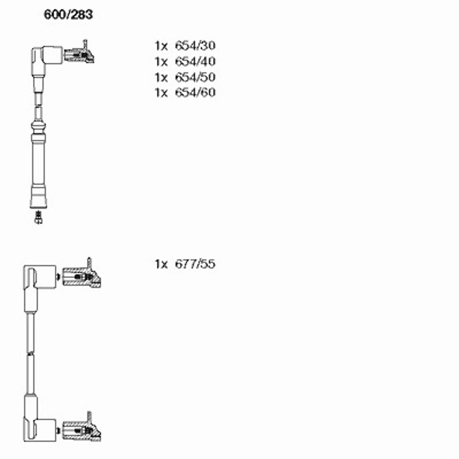 Комплект проводов зажигания BREMI 600/283