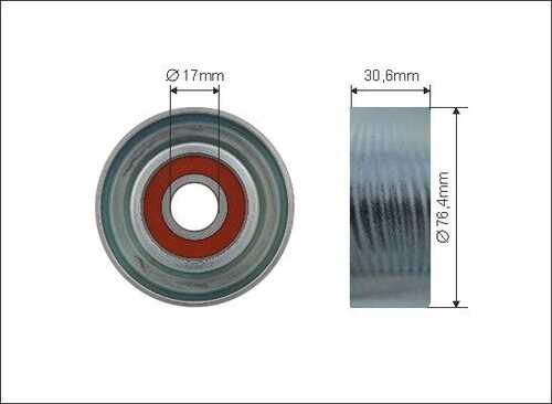 Натяжной ролик поликлиновой ремень CAFFARO 500508
