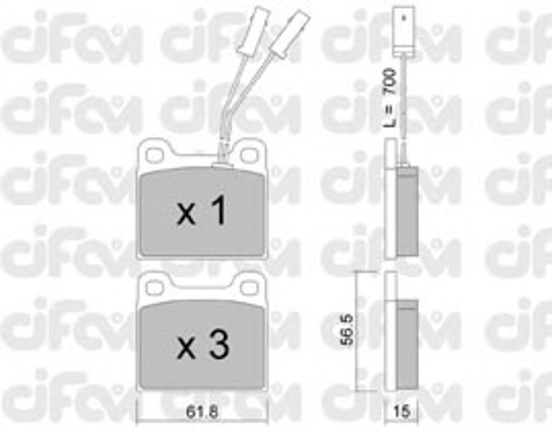 Колодки тормозные дисковые CIFAM 822-003-1