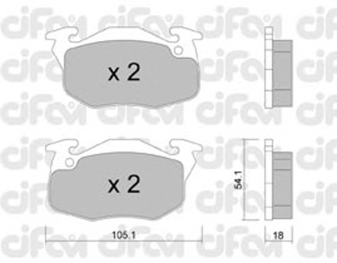 Колодки тормозные дисковые CIFAM 822-037-5