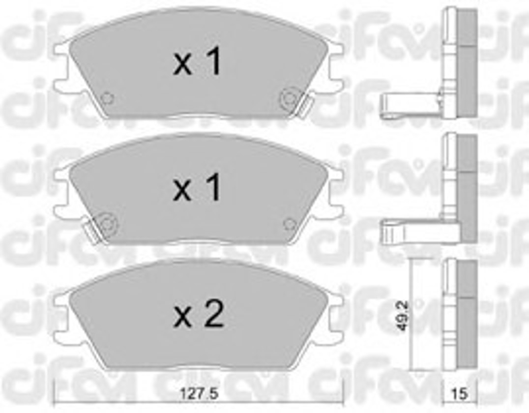 Комплект тормозных колодок дисковый тормоз CIFAM 822-081-1