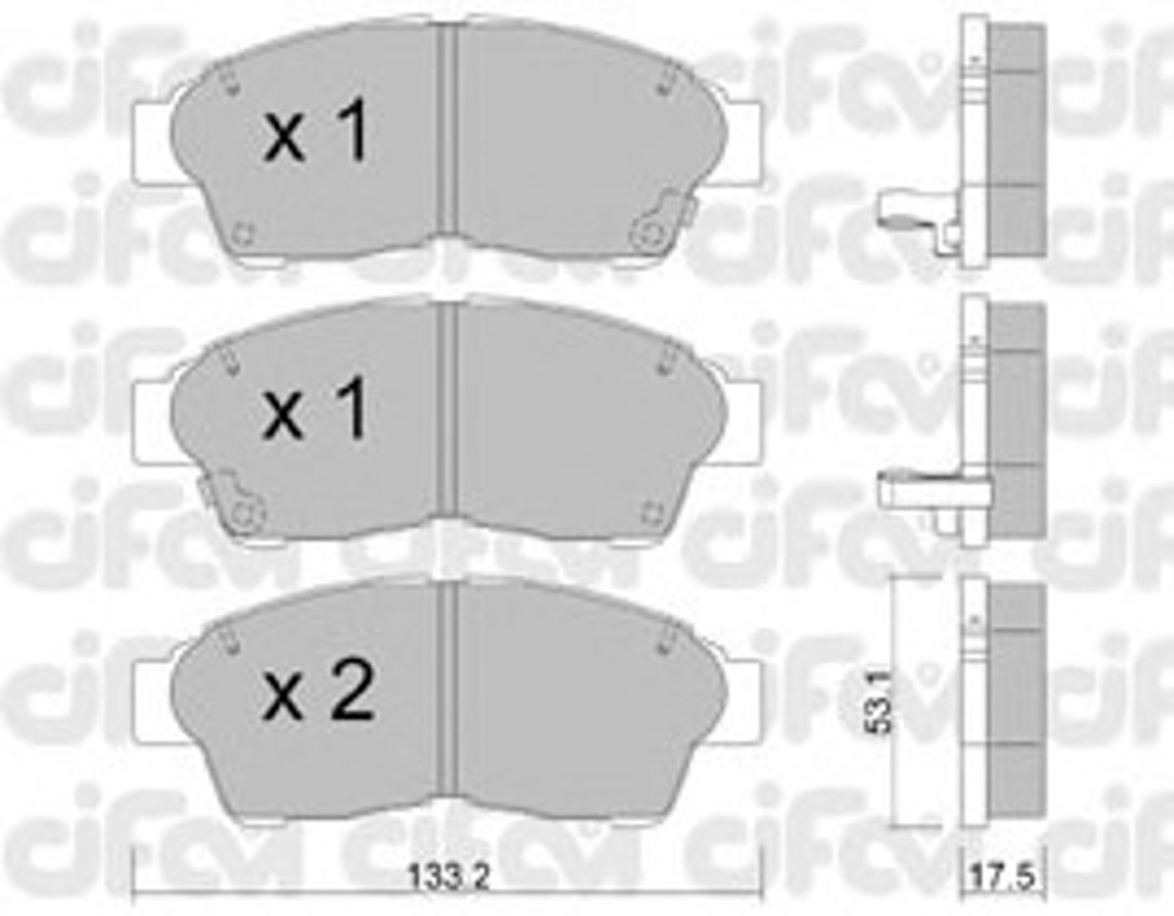 Комплект тормозных колодок дисковый тормоз CIFAM 822-149-0