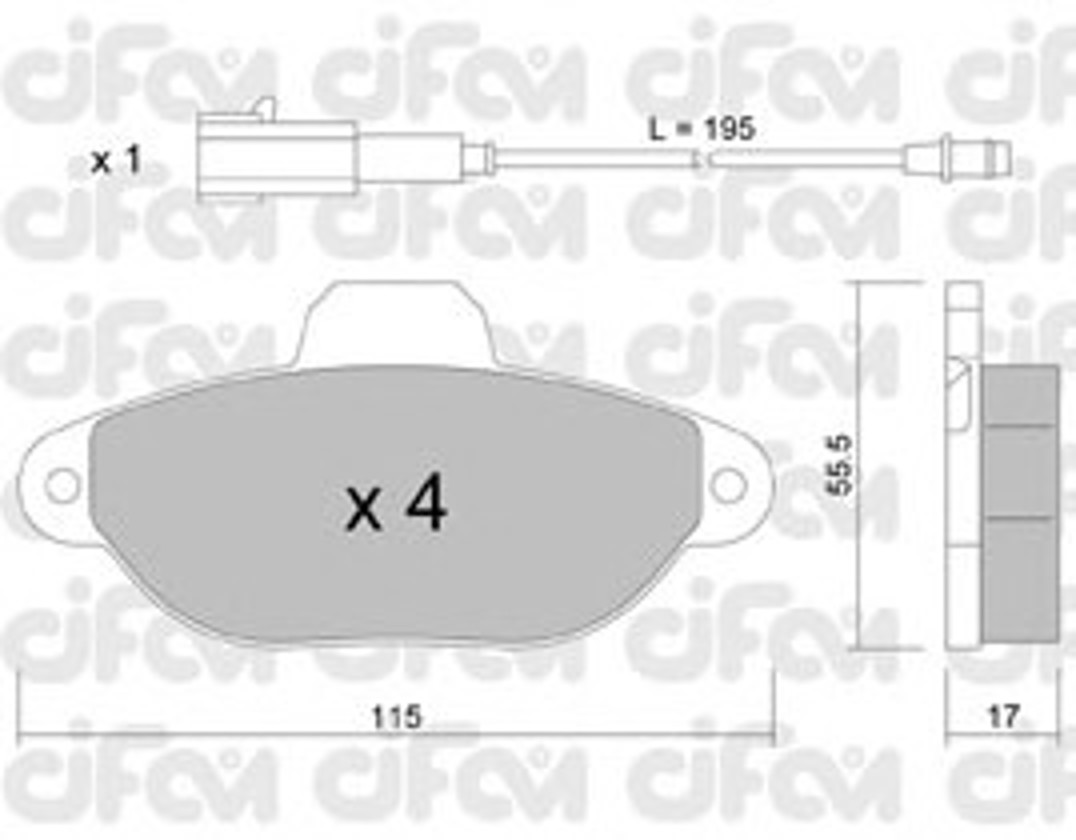 Колодки тормозные дисковые CIFAM 822-159-2