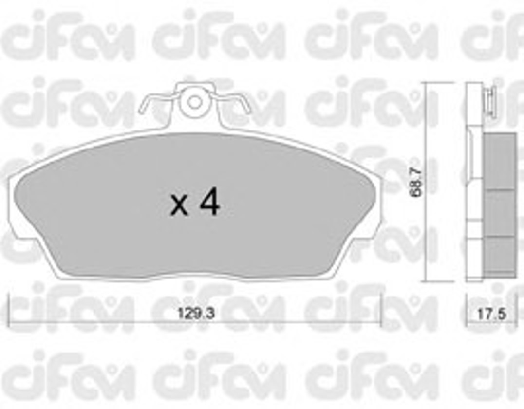 Комплект тормозных колодок дисковый тормоз CIFAM 822-174-1