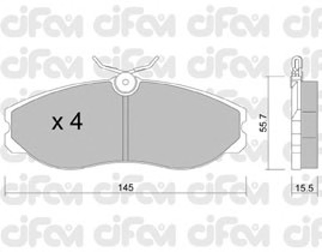 Колодки тормозные дисковые CIFAM 822-198-0