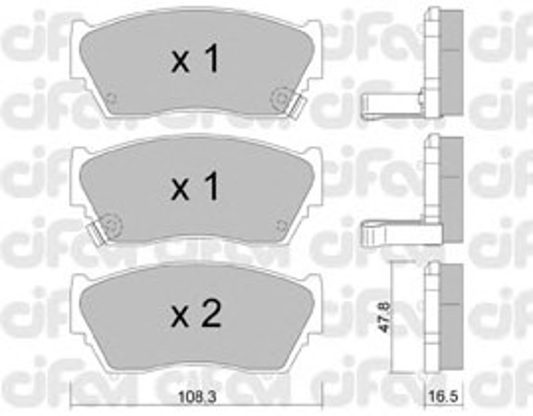 Колодки тормозные дисковые CIFAM 822-246-1