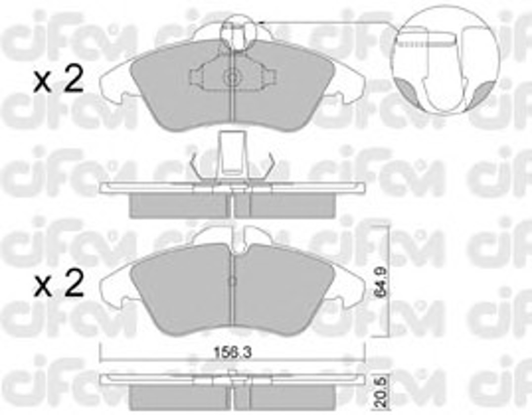 Колодки тормозные дисковые CIFAM 822-256-1