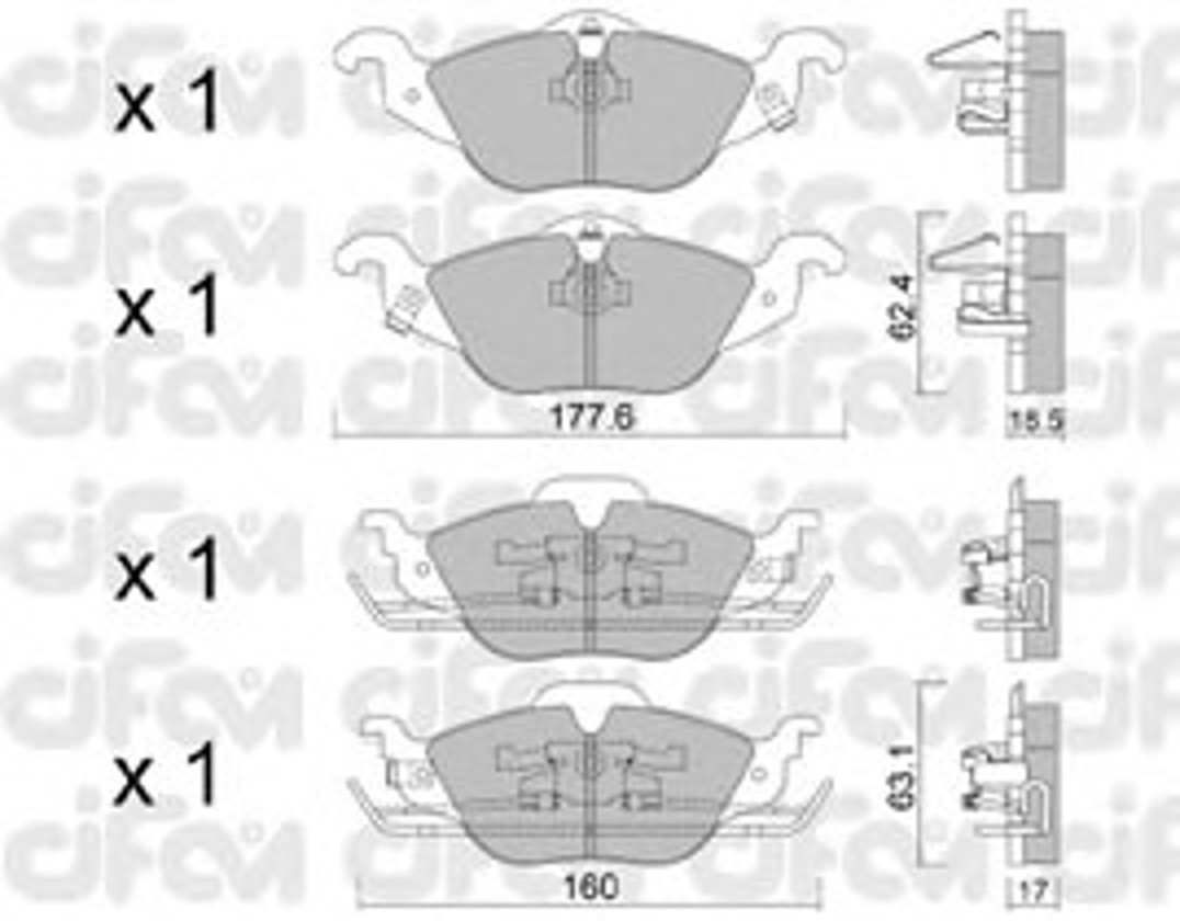 Колодки тормозные дисковые CIFAM 822-257-0