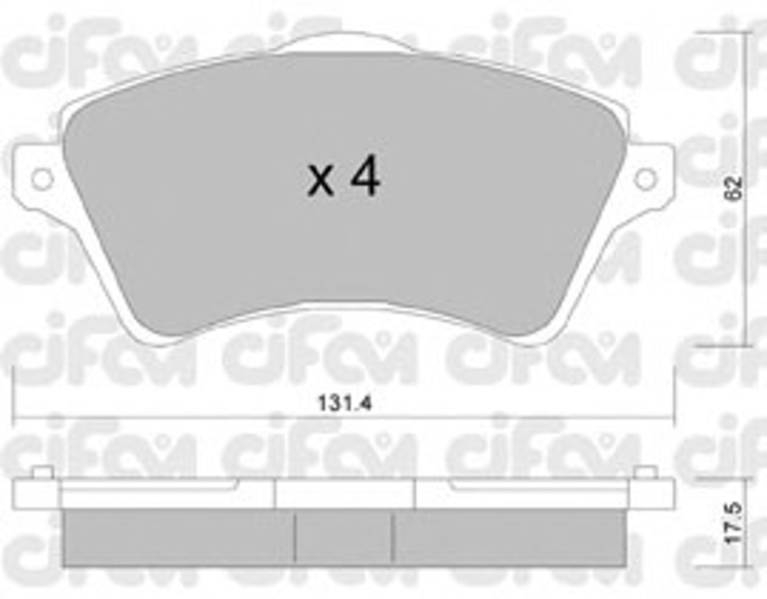 Колодки тормозные дисковые CIFAM 822-349-0