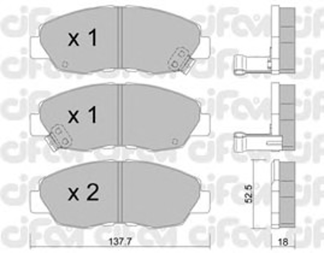 Колодки тормозные дисковые CIFAM 822-384-0