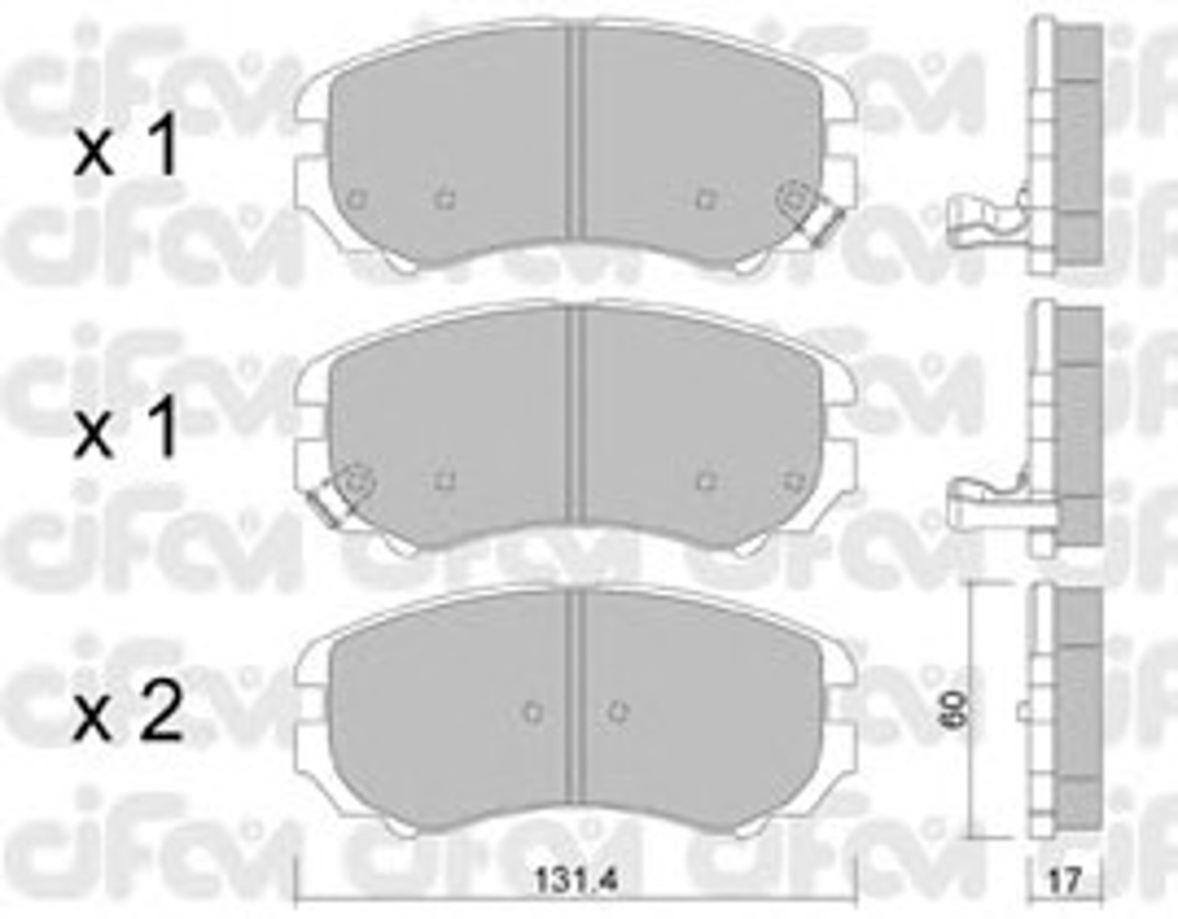 Комплект тормозных колодок дисковый тормоз CIFAM 822-503-0