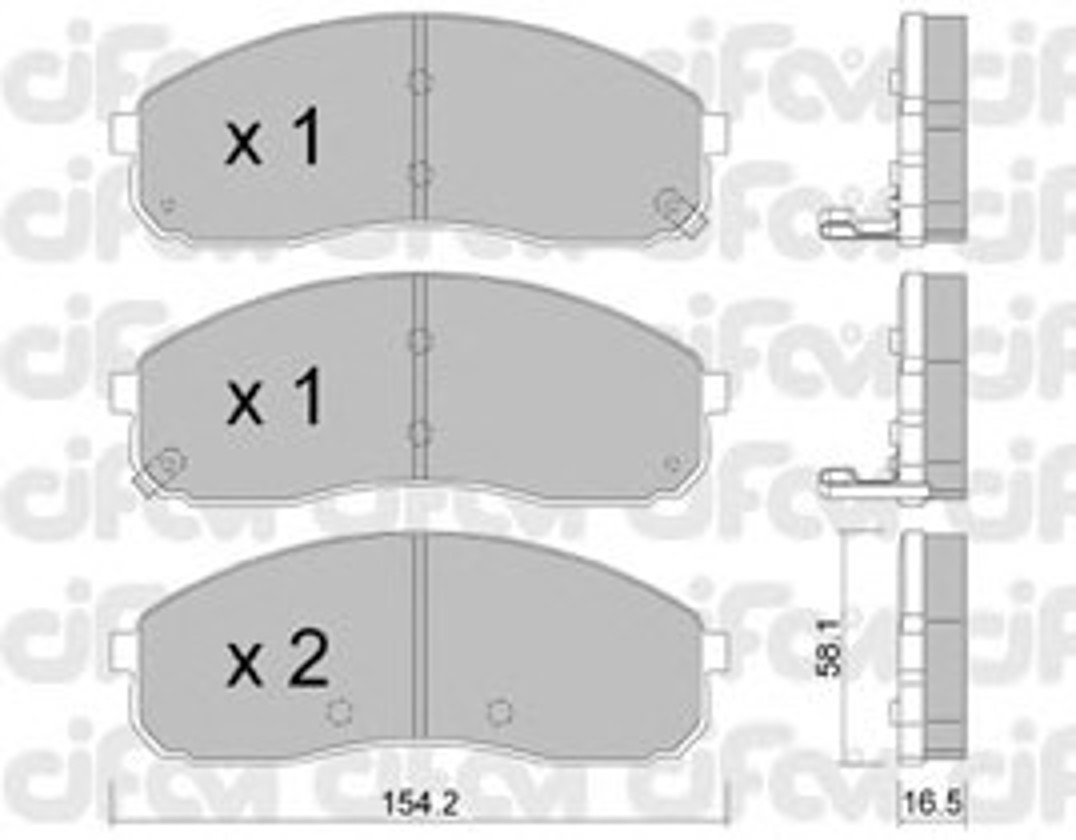 Колодки тормозные дисковые CIFAM 822-631-0