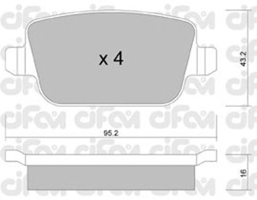 Колодки тормозные дисковые CIFAM 822-780-0