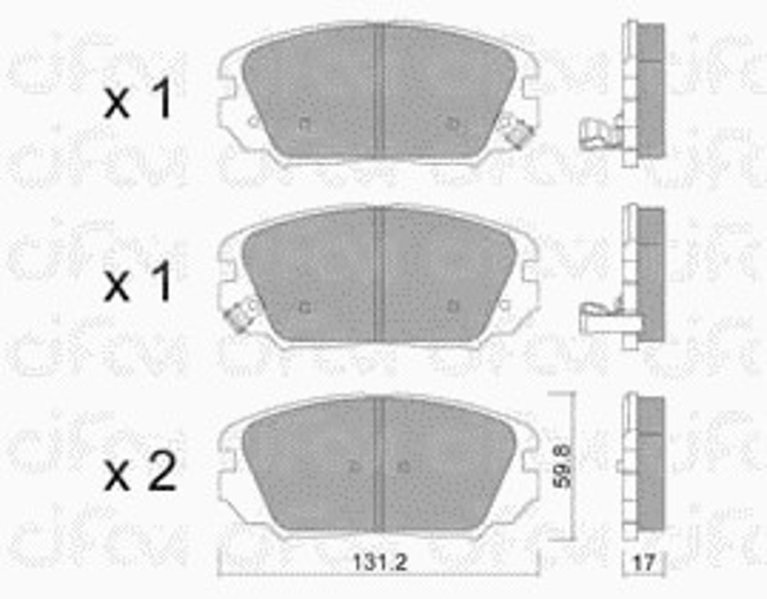 Колодки тормозные дисковые CIFAM 822-885-0
