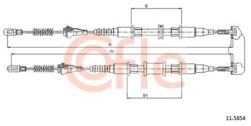 Трос стояночного тормоза COFLE 92.11.5854