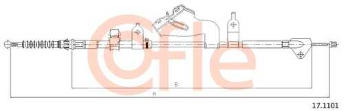 Трос стояночного тормоза COFLE 92.17.1101